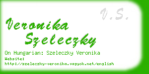 veronika szeleczky business card